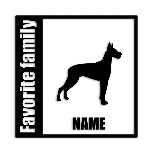 グレートデン 文字入れ可能 カッティングステッカー st-134-19