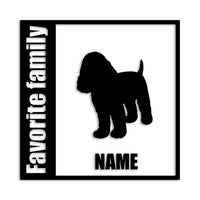 コッカースパニエル 文字入れ可能 カッティングステッカー st-134-25