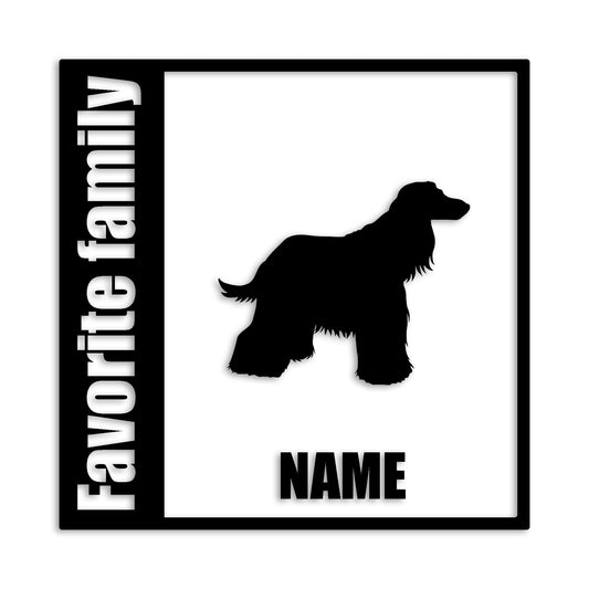 アフガンハウンド 文字入れ可能 ペット 犬 カッティング ステッカー (st-134-3)