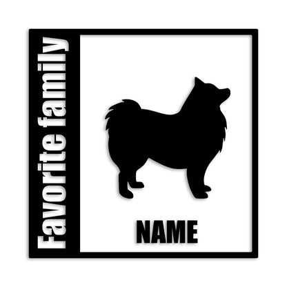 スピッツ 文字入れ可能 ペット 犬 カッティング ステッカー (st-134-37)