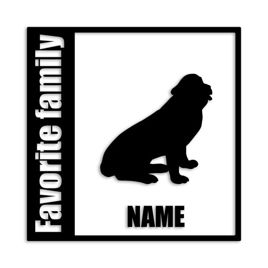 セントバーナード 文字入れ可能 ペット 犬 カッティング ステッカー (st-134-41)