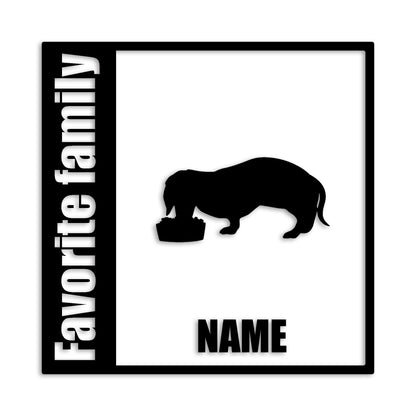 ダックスフンド 文字入れ可能 ペット 犬 カッティング ステッカー (st-134-44)