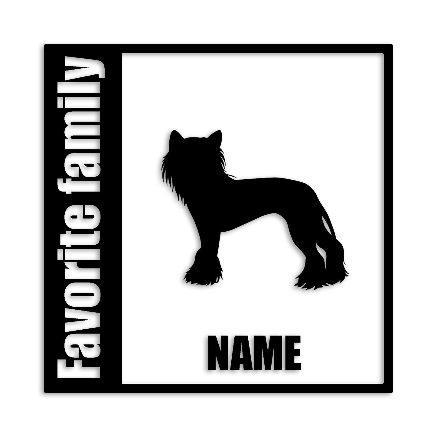 チャイニーズクレステッドドッグ 文字入れ可能 ペット 犬 カッティング ステッカー (st-134-48)