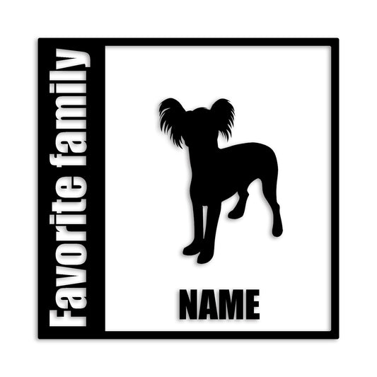 チャイニーズクレステッドドッグ 文字入れ可能 ペット 犬 カッティング ステッカー (st-134-49)