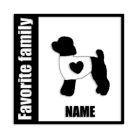 トイプードル 文字入れ可能 ペット 犬 カッティング ステッカー (st-134-55)