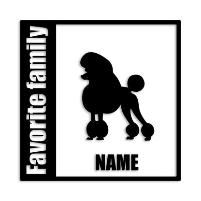 トイプードル 文字入れ可能 ペット 犬 カッティング ステッカー (st-134-58)