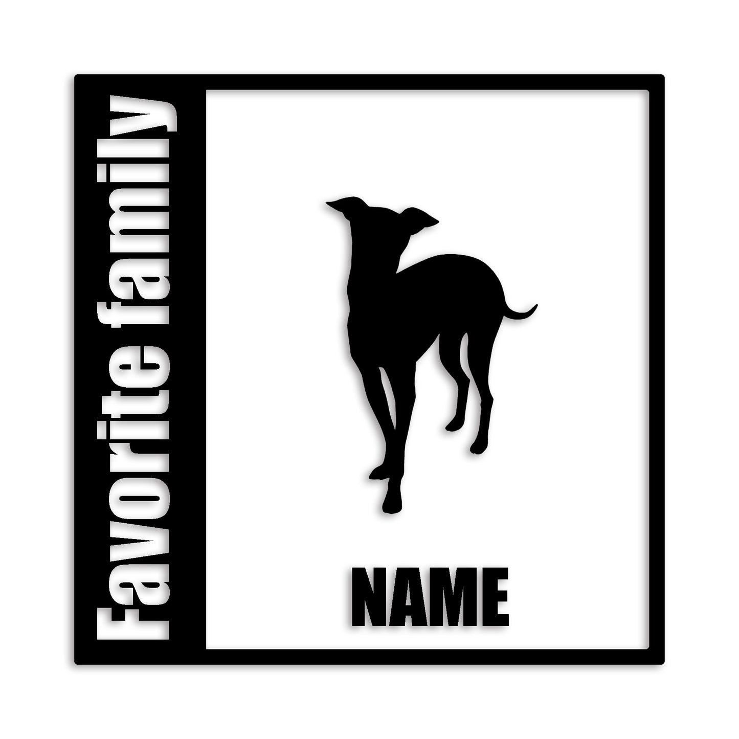 イタリアングレーハウンド 文字入れ可能 ペット 犬 カッティング ステッカー (st-134-6)