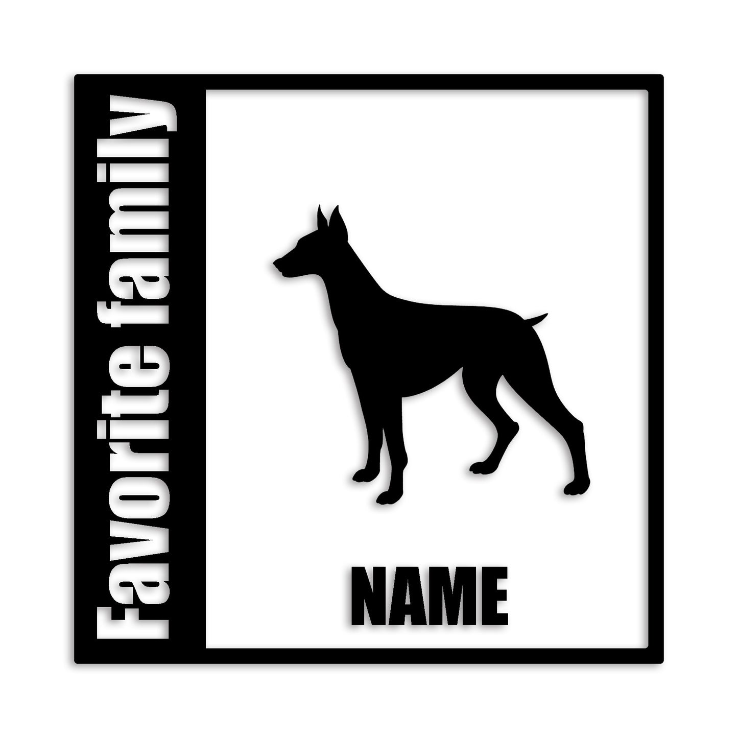 ドーベルマン 文字入れ可能 ペット 犬 カッティング ステッカー (st-134-61)