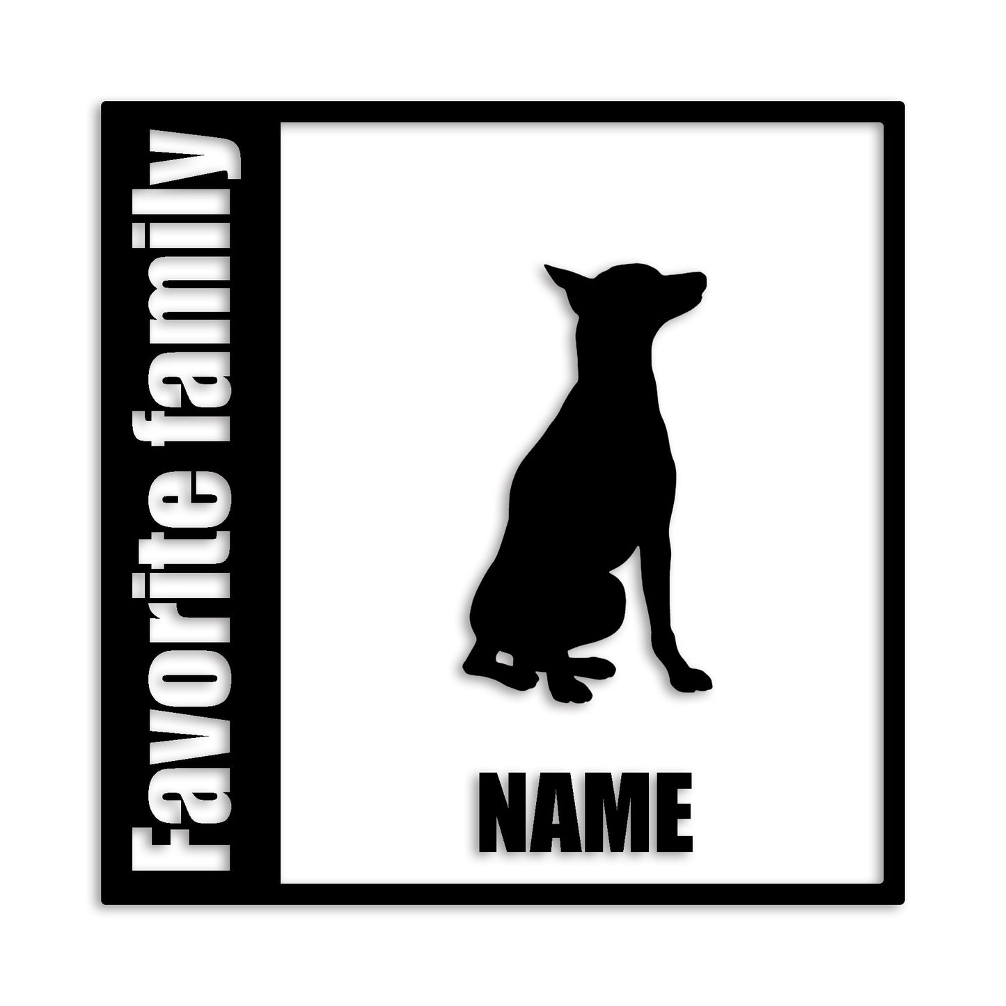 ドーベルマン 文字入れ可能 ペット 犬 カッティング ステッカー (st-134-62)