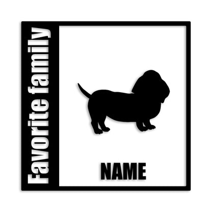 バセットハウンド 文字入れ可能 ペット 犬 カッティング ステッカー (st-134-67)
