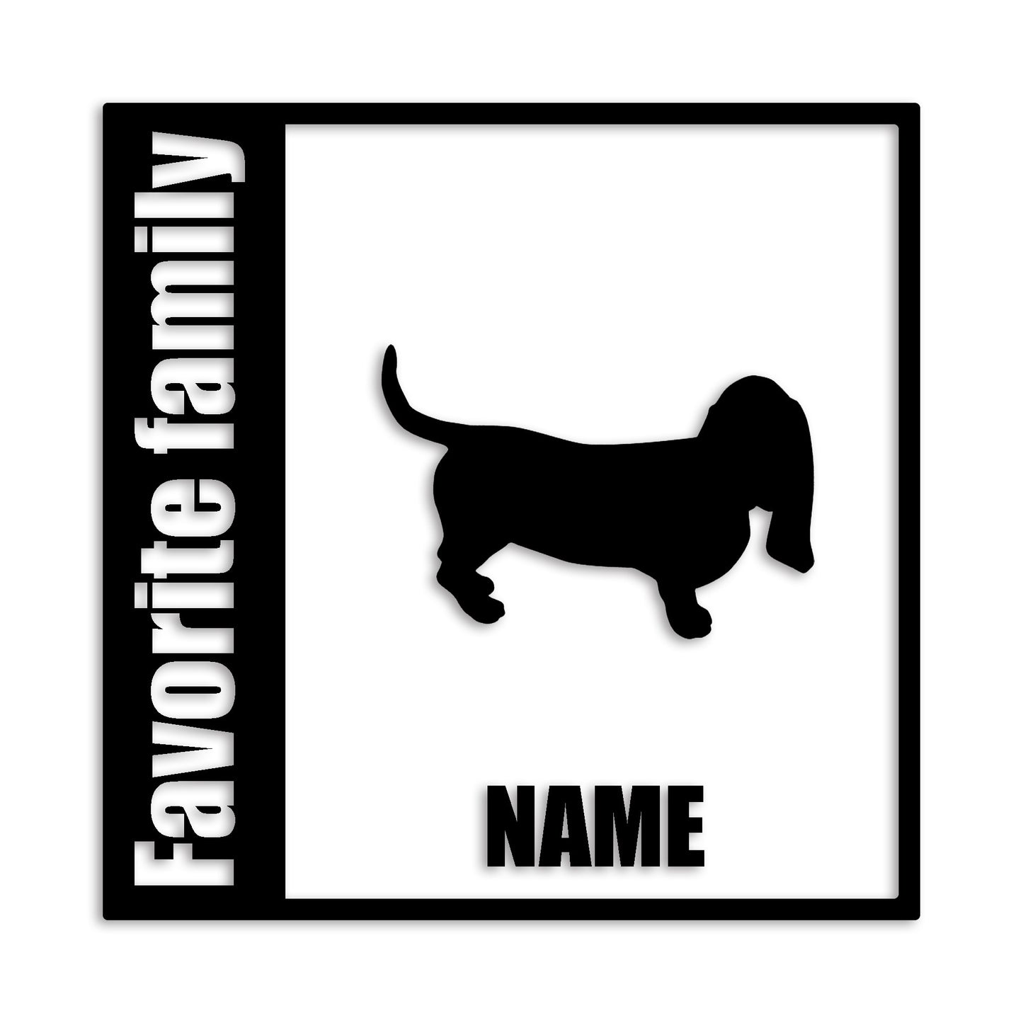 バセットハウンド 文字入れ可能 ペット 犬 カッティング ステッカー (st-134-68)