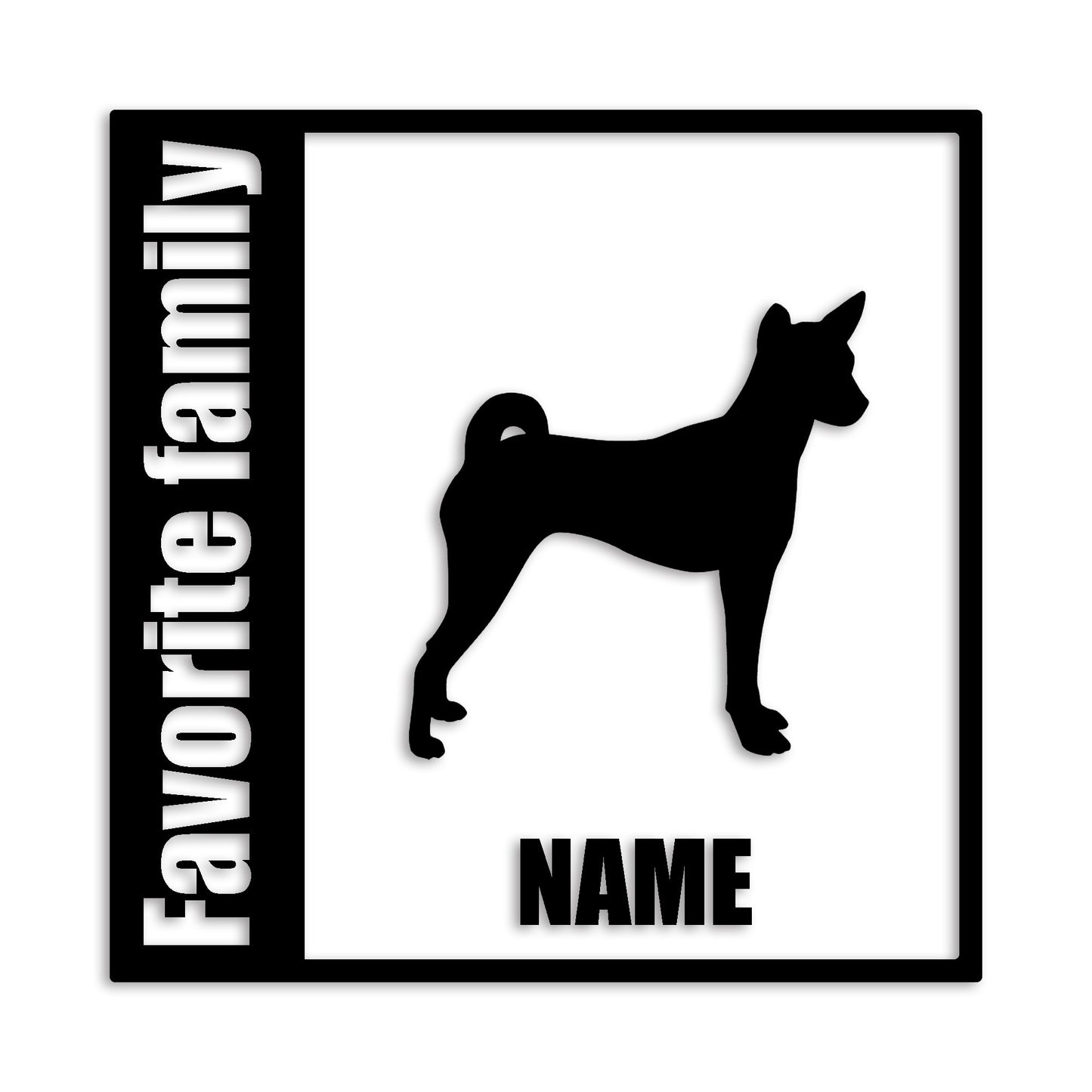 バセンジー 文字入れ可能 ペット 犬 カッティング ステッカー (st-134-69)