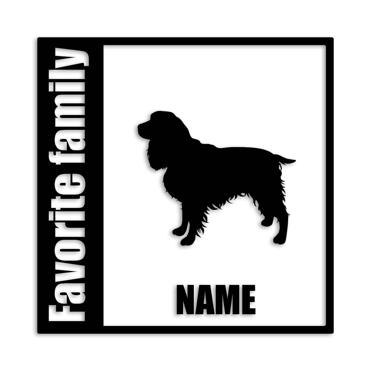 イングリッシュスプリンガ 文字入れ可能 ペット 犬 カッティング ステッカー (st-134-7)