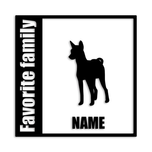 バセンジー 文字入れ可能 ペット 犬 カッティング ステッカー (st-134-72)