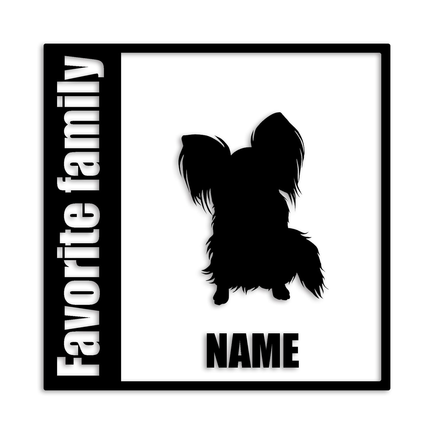 パピヨン 文字入れ可能 ペット 犬 カッティング ステッカー (st-134-73)