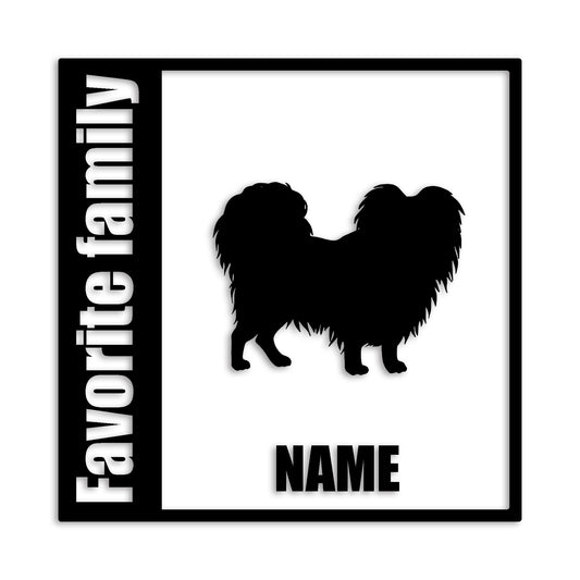 パピヨン 文字入れ可能 ペット 犬 カッティング ステッカー (st-134-74)