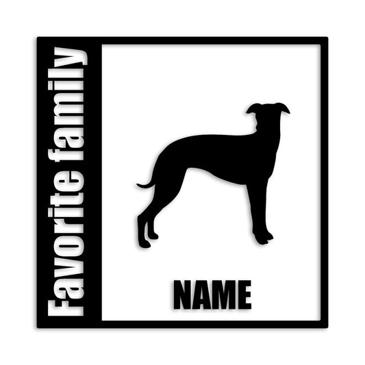 ウィペット 文字入れ可能 ペット 犬 カッティング ステッカー (st-134-8)