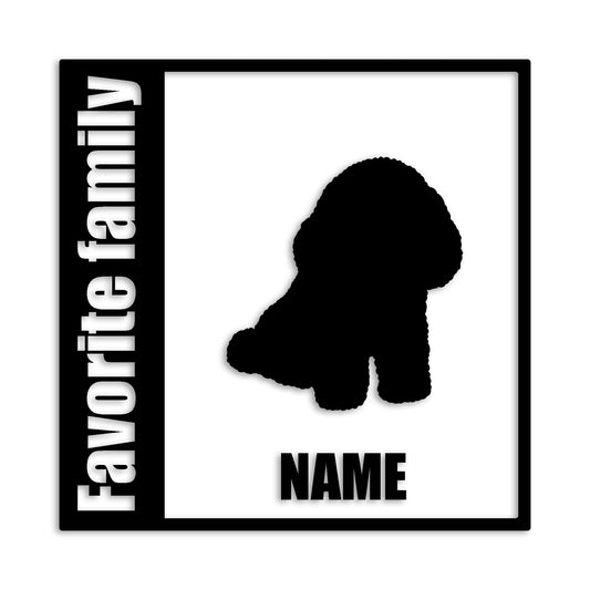 ビションフリーゼ 文字入れ可能 ペット 犬 カッティング ステッカー (st-134-82)