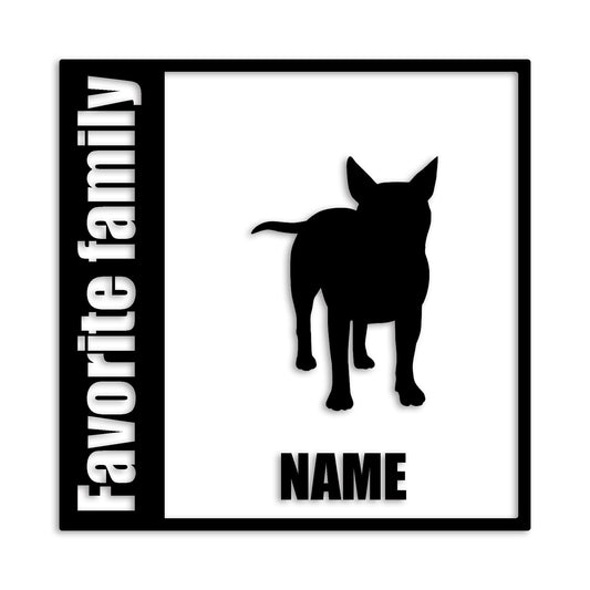 ブルテリア 文字入れ可能 ペット 犬 カッティング ステッカー (st-134-84)