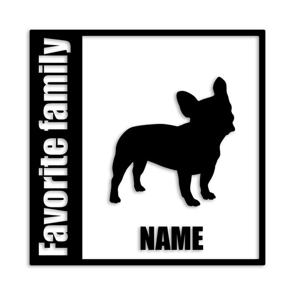 フレンチブルドッグ 文字入れ可能 カッティングステッカー st-134-89