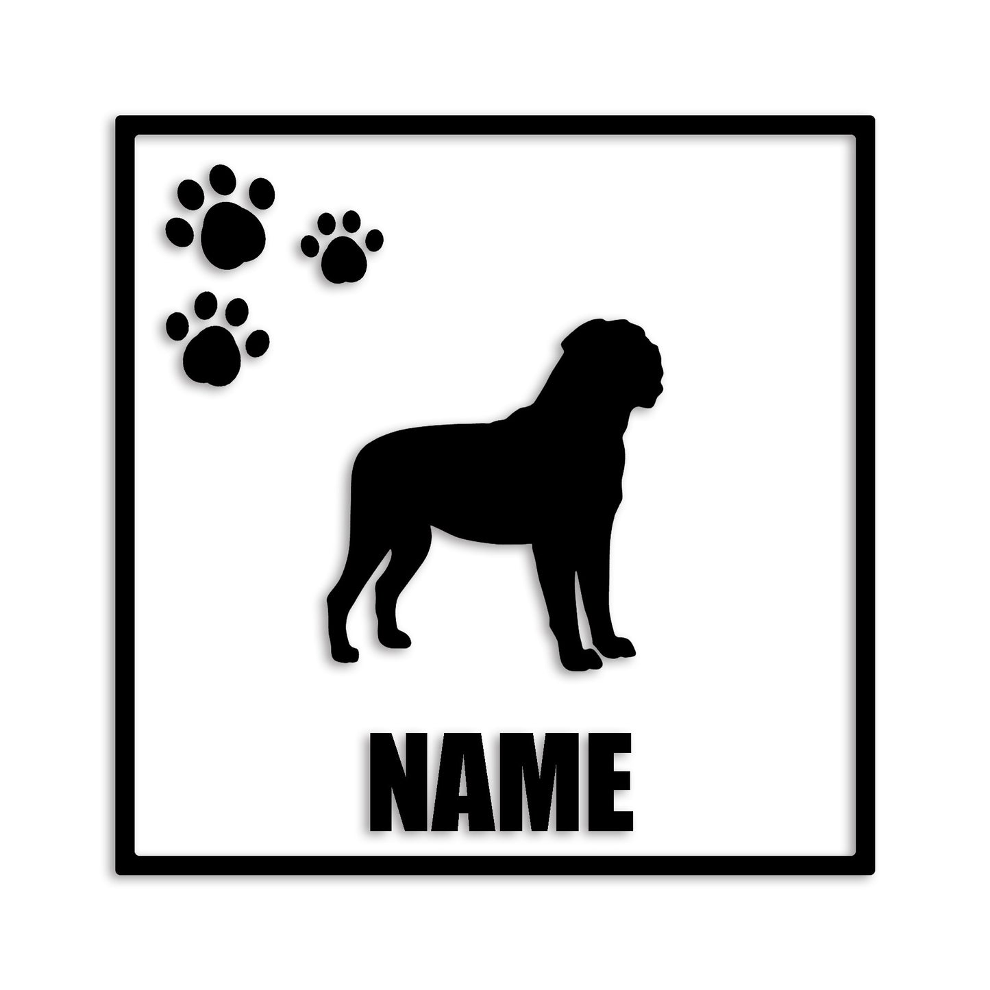 マスティフ 文字入れ可能 ペット 犬 カッティング ステッカー (st-135-103)