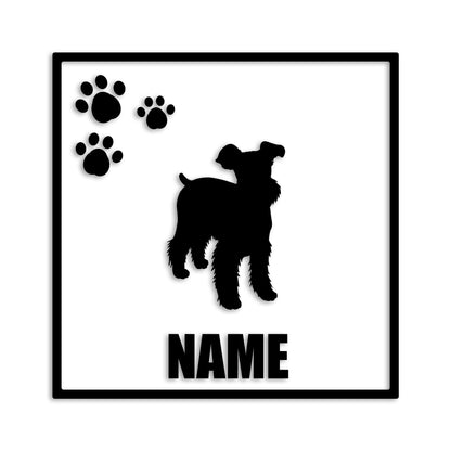 ミニチュアシュナウザー 文字入れ可能 ペット 犬 カッティング ステッカー (st-135-108)