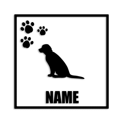 ラブラドールレトリバー 文字入れ可能 ペット 犬 カッティング ステッカー (st-135-115)