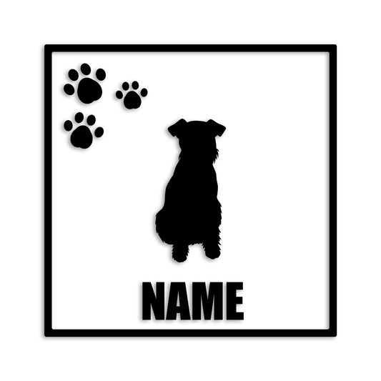 ウェルシュテリア 文字入れ可能 ペット 犬 カッティング ステッカー (st-135-12)