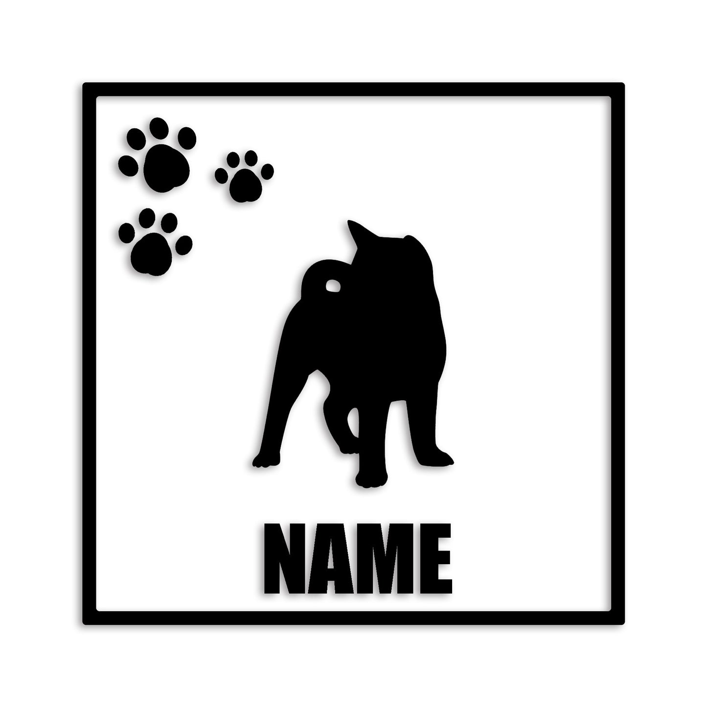 秋田犬 文字入れ可能 ペット 犬 カッティング ステッカー (st-135-126)