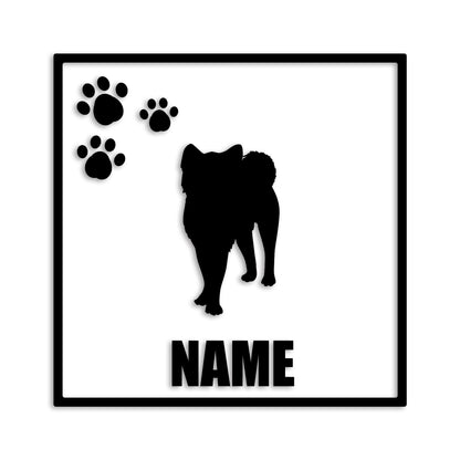 秋田犬 文字入れ可能 ペット 犬 カッティング ステッカー (st-135-127)