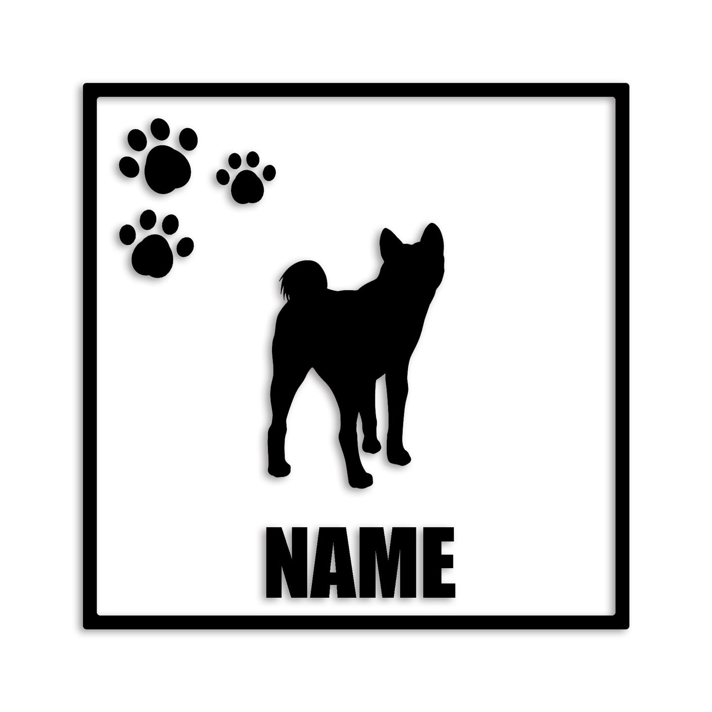 秋田犬 文字入れ可能 ペット 犬 カッティング ステッカー (st-135-128)