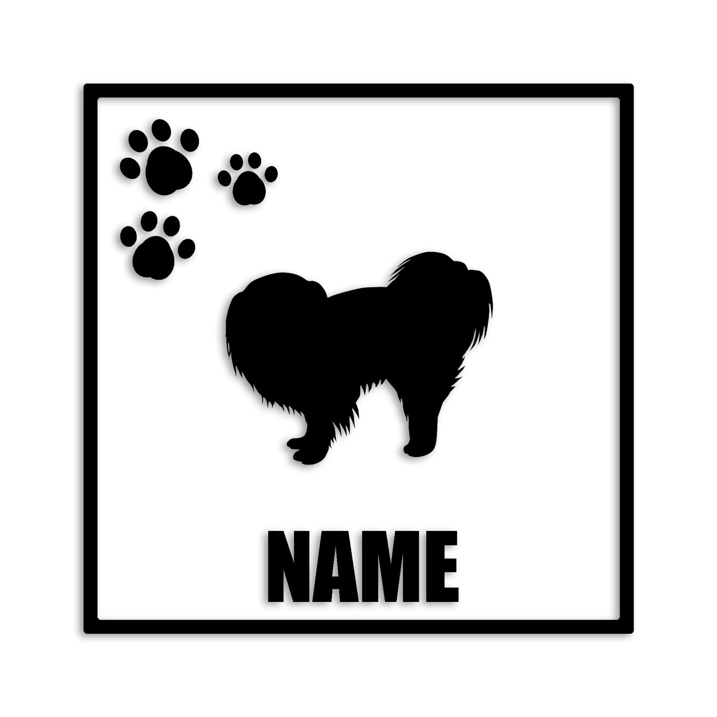 狆 ちん 文字入れ可能 ペット 犬 カッティング ステッカー (st-135-129)