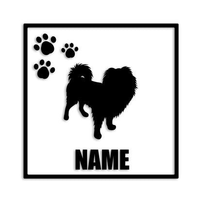 狆 ちん 文字入れ可能 ペット 犬 カッティング ステッカー (st-135-130)