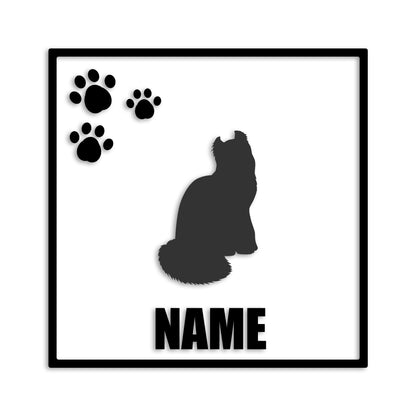 アメリカンカール 文字入れ可能 ペット 猫 カッティング ステッカー (st-135-134)