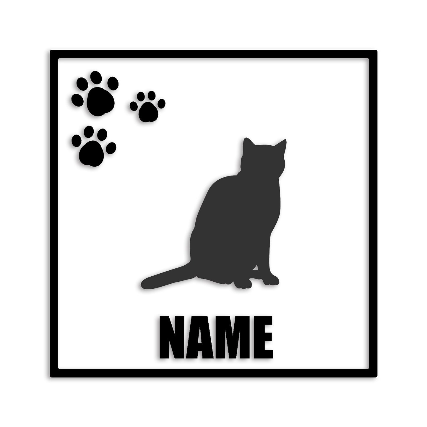 オシキャット 文字入れ可能 ペット 猫 カッティング ステッカー (st-135-143)