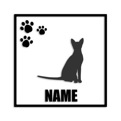 オリエンタル 文字入れ可能 ペット 猫 カッティング ステッカー (st-135-144)