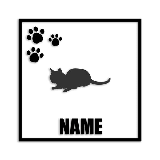 シャム猫 文字入れ可能 カッティングステッカー st-135-150