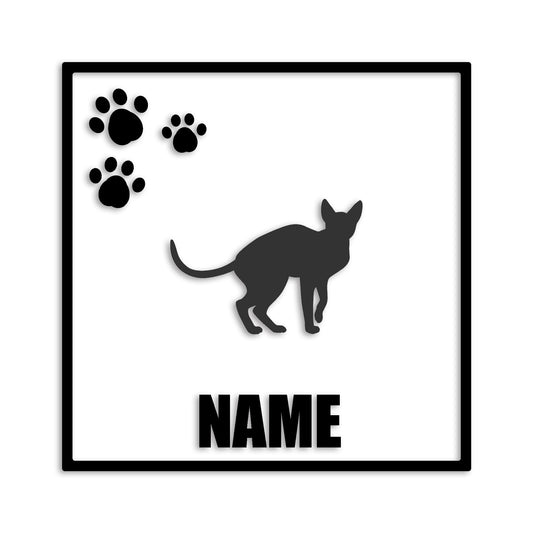 スフィンクス 文字入れ可能 ペット 猫 カッティング ステッカー (st-135-156)