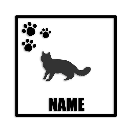 ターキッシュバン 文字入れ可能 ペット 猫 カッティング ステッカー (st-135-158)