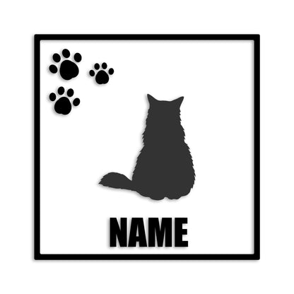 ノルウェージャンフォレストキャット 文字入れ可能 ペット 猫 カッティング ステッカー (st-135-162)