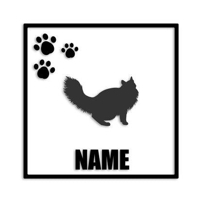 ノルウェージャンフォレストキャット 文字入れ可能 ペット 猫 カッティング ステッカー (st-135-163)