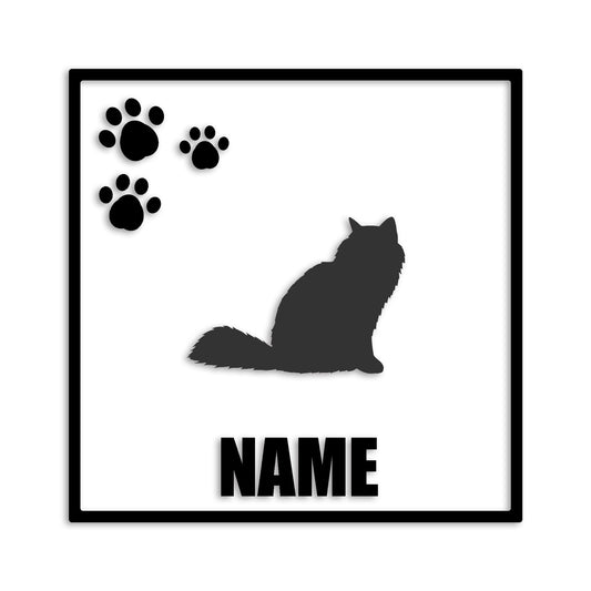 バーマン 文字入れ可能 ペット 猫 カッティング ステッカー (st-135-164)