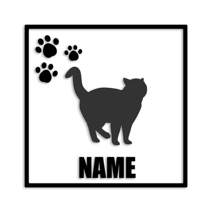 ブリティッシュショートヘア 文字入れ可能 ペット 猫 カッティング ステッカー (st-135-167)