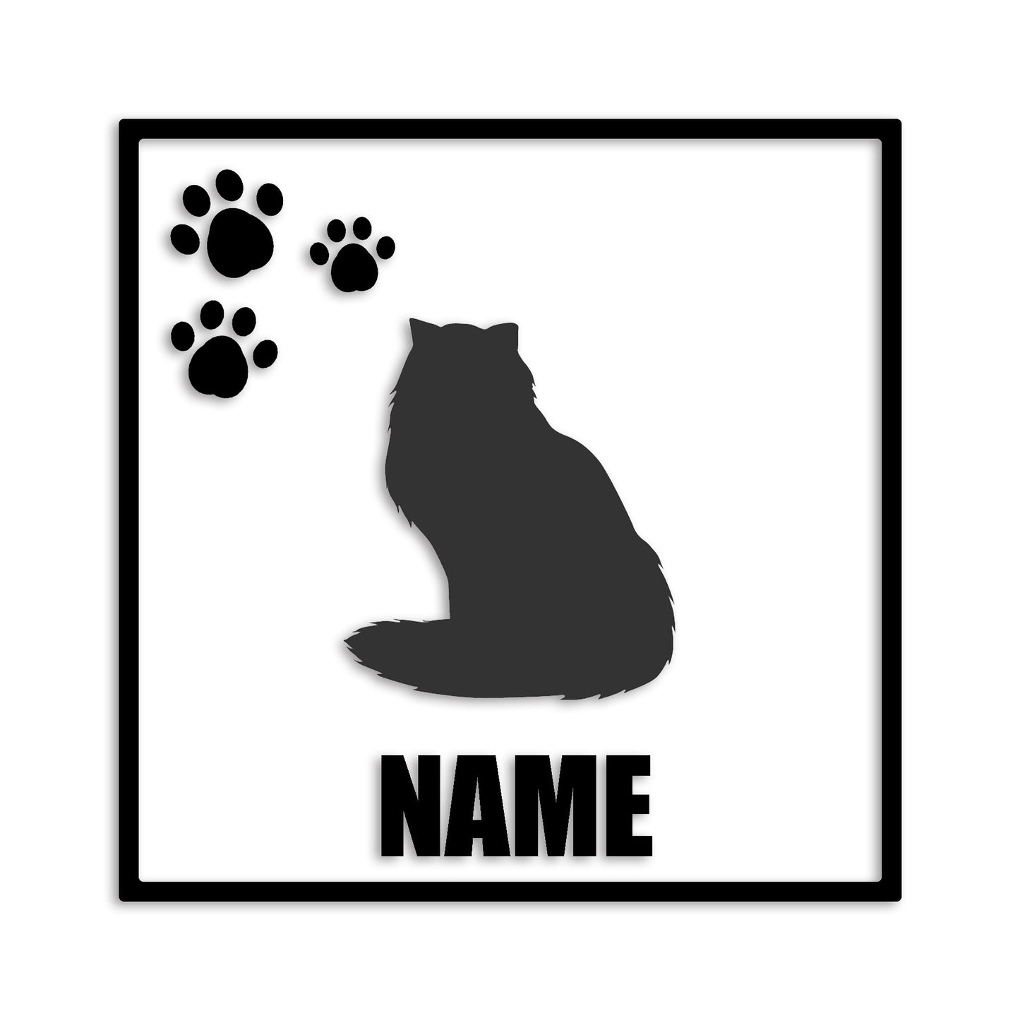 ペルシャ 文字入れ可能 ペット 猫 カッティング ステッカー (st-135-168)