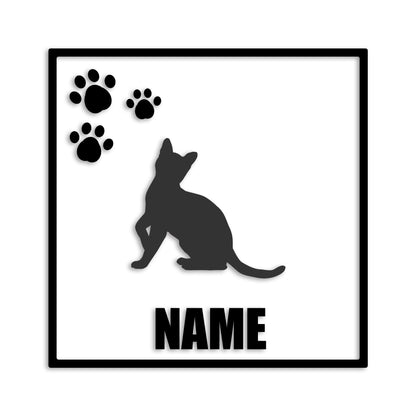 ベンガル 文字入れ可能 ペット 猫 カッティング ステッカー (st-135-170)