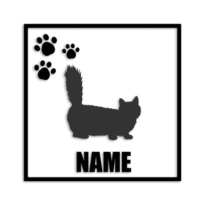 マンチカン 文字入れ可能 ペット 猫 カッティング ステッカー (st-135-171)