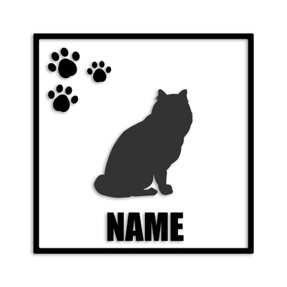 メインクーン 文字入れ可能 ペット 猫 カッティング ステッカー (st-135-174)