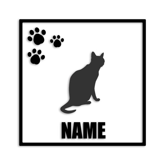 ロシアンブルー 文字入れ可能 ペット 猫 カッティング ステッカー (st-135-176)