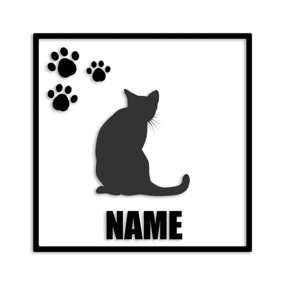 ロシアンブルー 文字入れ可能 ペット 猫 カッティング ステッカー (st-135-177)