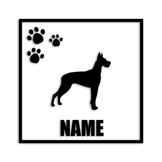 グレートデン 文字入れ可能 カッティングステッカー st-135-19